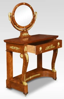 New Pamono Antique French Empire Dressing Table in Mahogany