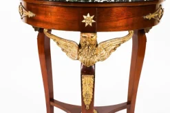 Pamono Antique French Empire Marble and Ormolu Occasional Table, 19th Century><noscript><img width=