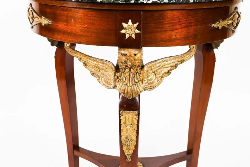Pamono Antique French Empire Marble and Ormolu Occasional Table, 19th Century> Coffee & Side Tables