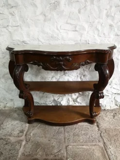 Pamono Antique French Empire Napoleon III Console Table in Mahogany, 1860> Console Tables