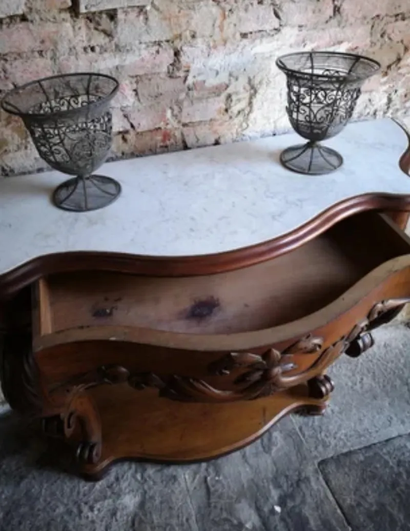 Pamono Antique French Empire Napoleon III Console Table in Mahogany, 1860> Console Tables