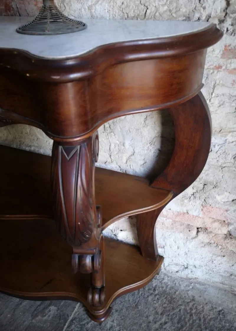 Pamono Antique French Empire Napoleon III Console Table in Mahogany, 1860> Console Tables