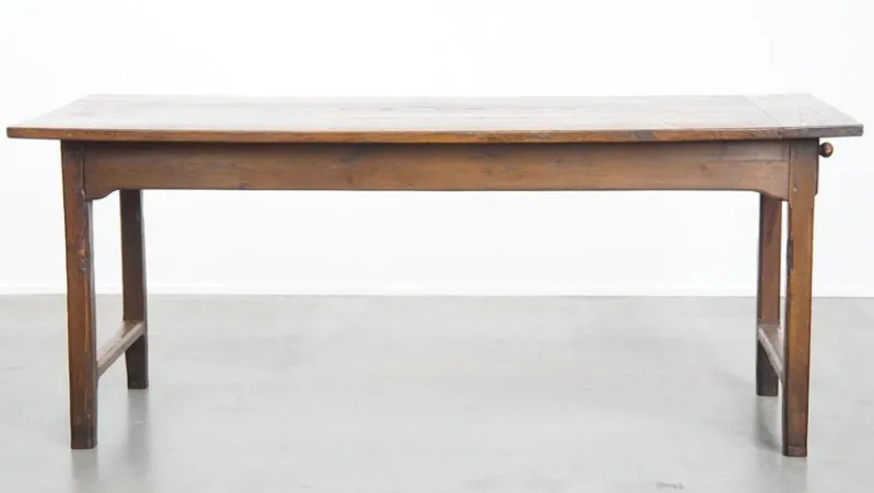 Clearance Pamono Antique French Farm Chestnut Dining Table with Drawers, Early 19th Century