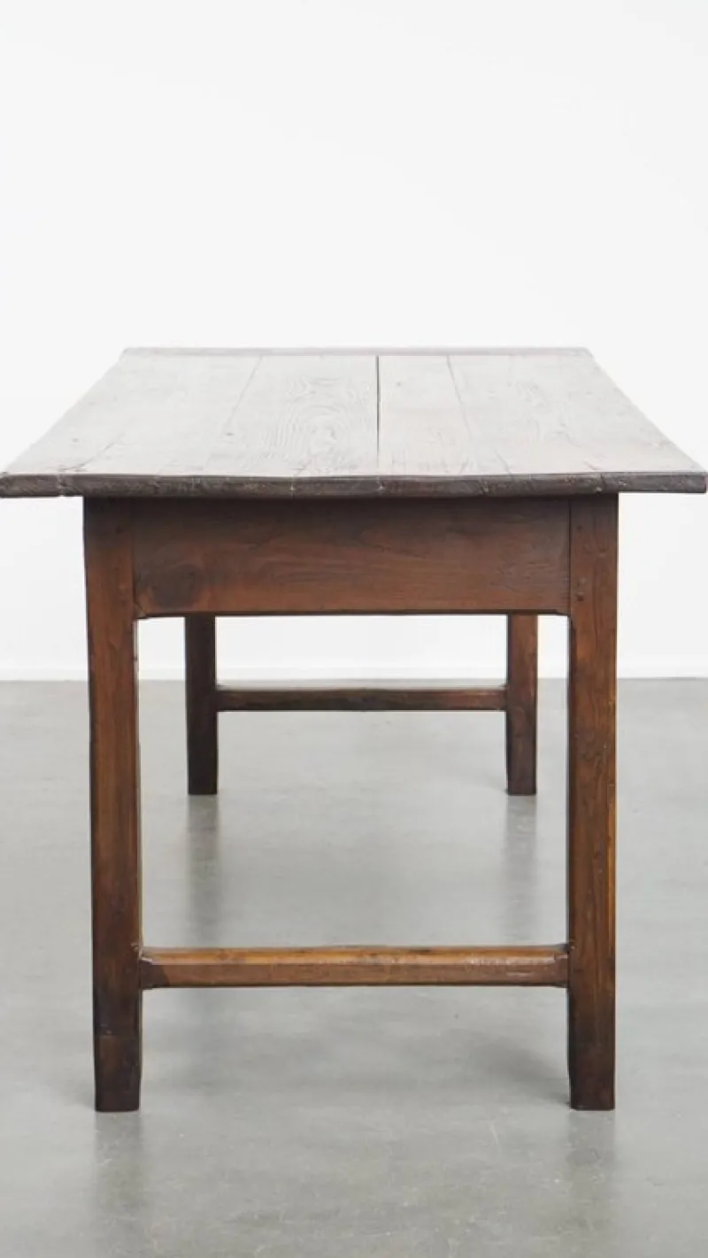 Clearance Pamono Antique French Farm Chestnut Dining Table with Drawers, Early 19th Century