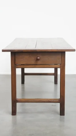 Clearance Pamono Antique French Farm Chestnut Dining Table with Drawers, Early 19th Century