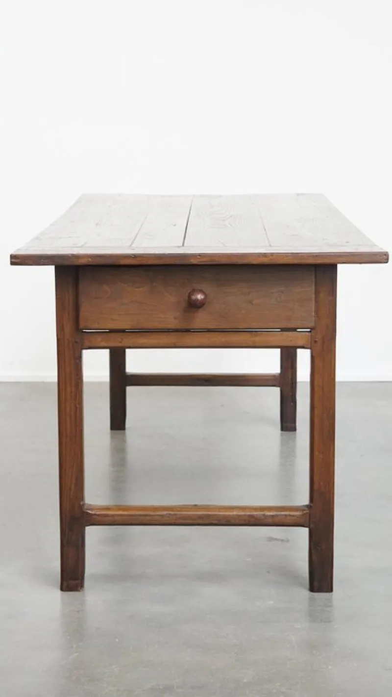 Clearance Pamono Antique French Farm Chestnut Dining Table with Drawers, Early 19th Century