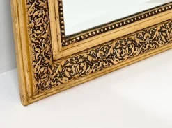 Hot Pamono Antique French Giltwood Wall Mirror with Bird and Laurel Crest, 19th Century