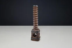 Outlet Pamono Antique French Grape Press Screw Pedestal with Patina, 1850