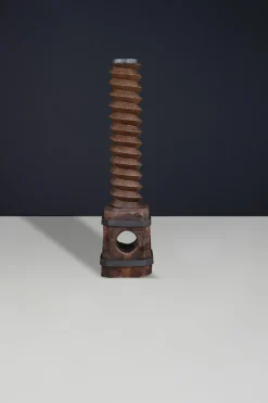Outlet Pamono Antique French Grape Press Screw Pedestal with Patina, 1850
