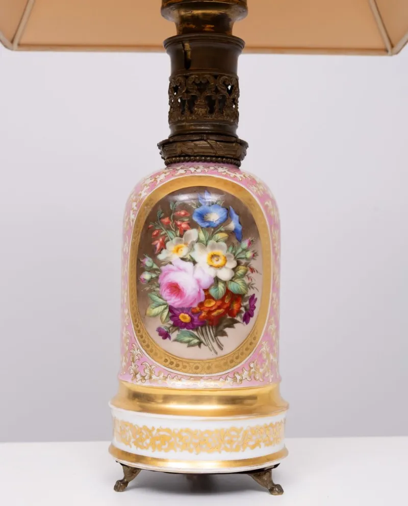 Sale Pamono Antique French Hand Painted Table Lamp in Sevres Porcelain, 1880s