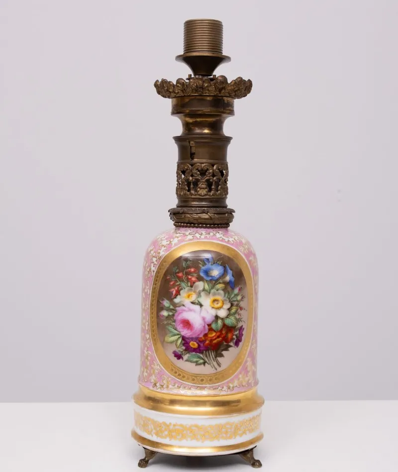 Sale Pamono Antique French Hand Painted Table Lamp in Sevres Porcelain, 1880s