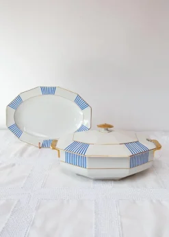 Online Pamono Antique French Limoges Lanternier Porcelain Tureen with Dish, 1920, Set of 2