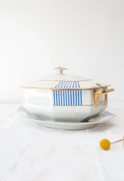 Online Pamono Antique French Limoges Lanternier Porcelain Tureen with Dish, 1920, Set of 2