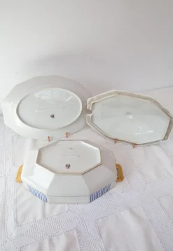 Online Pamono Antique French Limoges Lanternier Porcelain Tureen with Dish, 1920, Set of 2