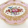 Clearance Pamono Antique French Limoges Pink Tray, 1890s