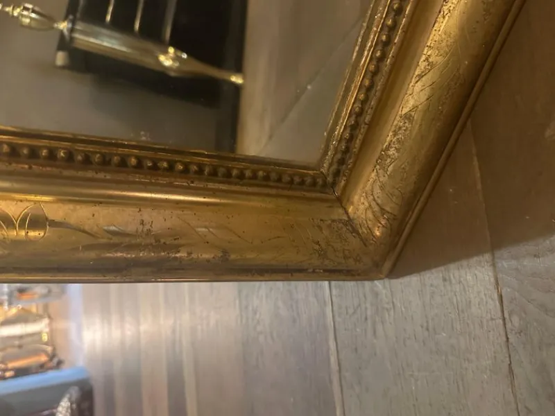 New Pamono Antique French Louis Philippe Domed Topped Gold Gilt Mirror, 1850