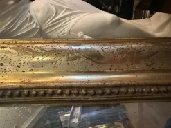 New Pamono Antique French Louis Philippe Domed Topped Gold Gilt Mirror, 1850