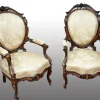 Pamono Antique French Louis Philippe Armchairs in Exotic Fine Woods, Mid-19th Century, Set of 2> Lounge Chairs & Armchairs