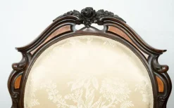 Pamono Antique French Louis Philippe Armchairs in Exotic Fine Woods, Mid-19th Century, Set of 2><noscript><img width=
