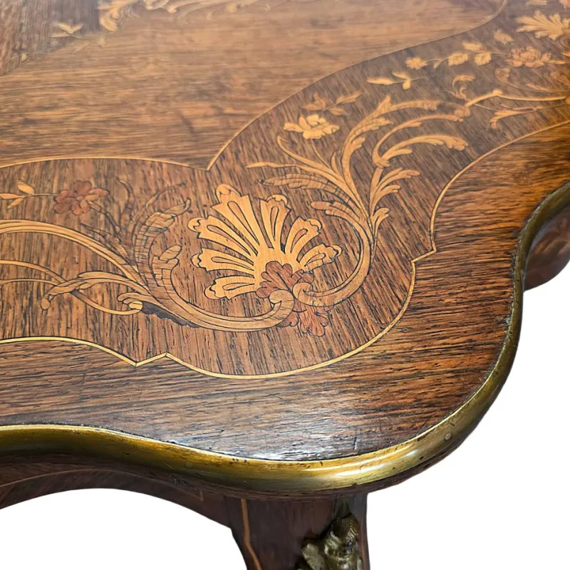 Pamono Antique French Louis XV Style Table with Drawer, 1800s> Coffee & Side Tables