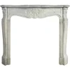 Pamono Antique French Louis XV Style Carrara Marble Fireplace Mantel, 1860s> Fireplaces And Mantels