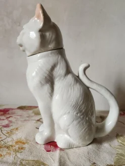 Clearance Pamono Antique French Majolica Cat Absinthe Pitcher by George Dreyfus, 1890s