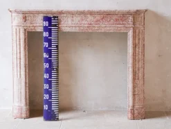Pamono Antique French Marble Fireplace in Pink Tones> Fireplaces And Mantels