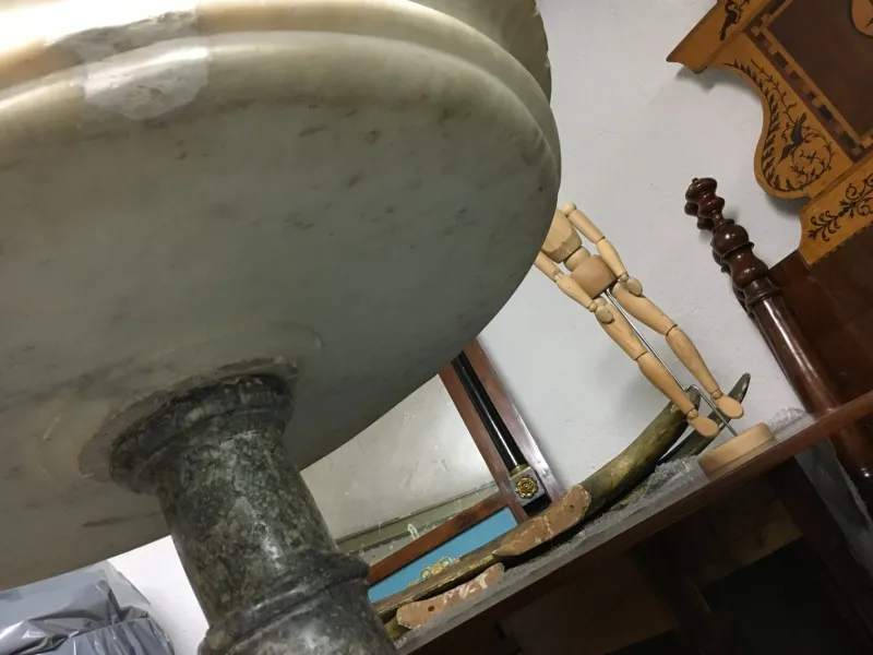 Pamono Antique French Marble Pedestal, 1700s