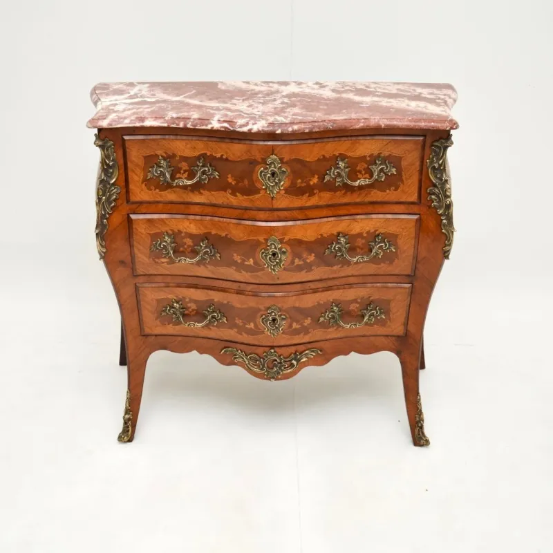 Outlet Pamono Antique French Marble Top Bombe Commode, 1890s