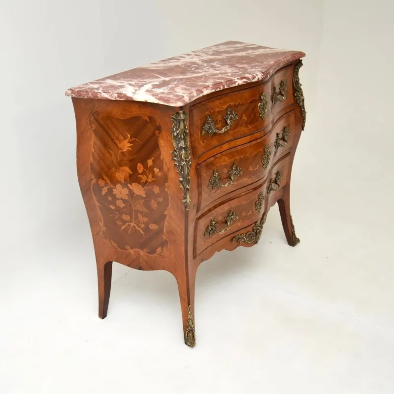 Outlet Pamono Antique French Marble Top Bombe Commode, 1890s