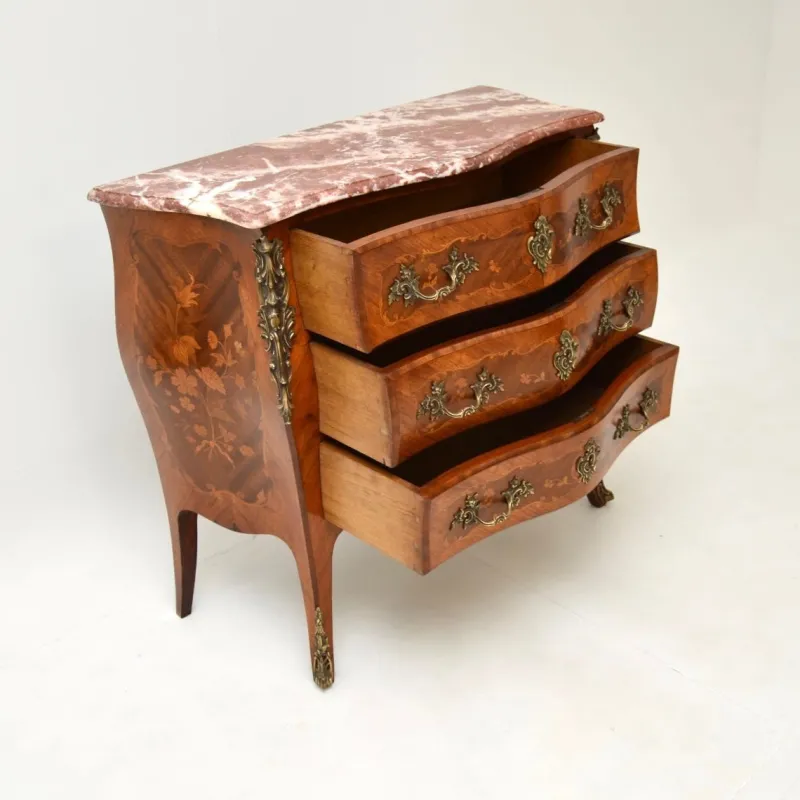 Outlet Pamono Antique French Marble Top Bombe Commode, 1890s