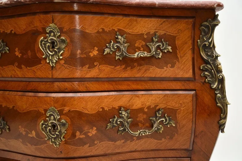 Outlet Pamono Antique French Marble Top Bombe Commode, 1890s