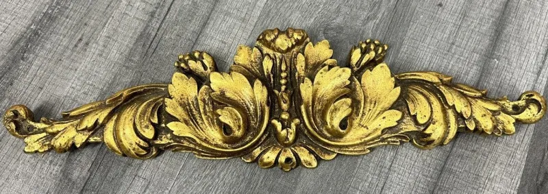 Pamono Antique French Metal Gilt Leaf Scroll Decoration> Wall Decor
