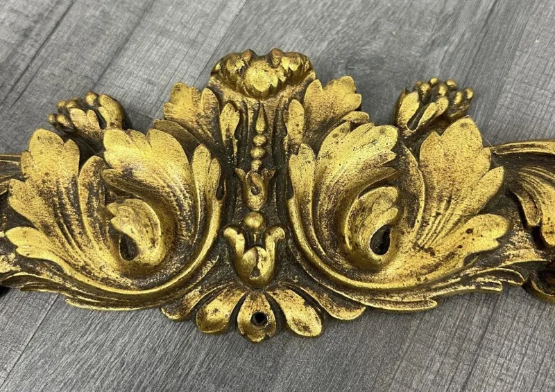 Pamono Antique French Metal Gilt Leaf Scroll Decoration> Wall Decor