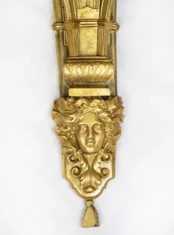 Pamono Antique French Napoleon III Wall Sconces in Chiseled Gilt Bronze, Late 19th Century, Set of 2> Wall Lights & Sconces