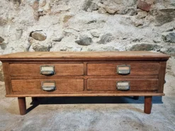 Sale Pamono Antique French Oak and Pine Chest of 4 Drawers, 1900s