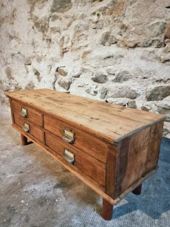Sale Pamono Antique French Oak and Pine Chest of 4 Drawers, 1900s