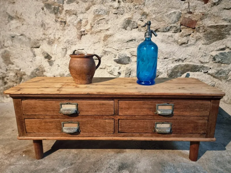 Sale Pamono Antique French Oak and Pine Chest of 4 Drawers, 1900s