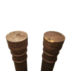 Pamono Antique French Oak Columns, Set of 2><noscript><img width=