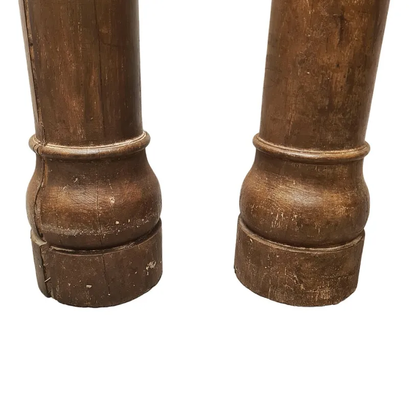 Pamono Antique French Oak Columns, Set of 2> Pedestals And Columns