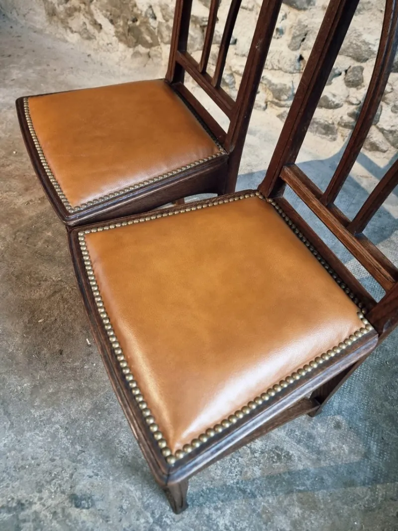 Pamono Antique French Oak Dining Chairs, 1890s, Set of 6> Side Chairs & Dining Chairs