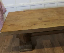 Pamono Antique French Oak Refectory Table, 1890s><noscript><img width=