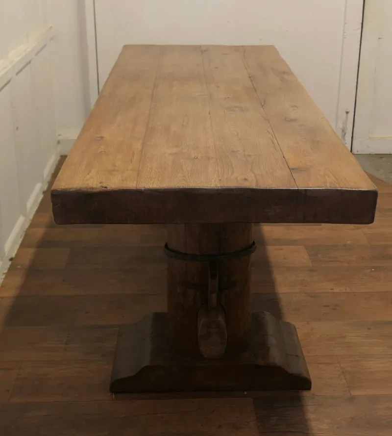 Pamono Antique French Oak Refectory Table, 1890s> Dining Tables & Sets