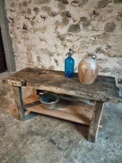 Pamono Antique French Oak Workbench, 1890s