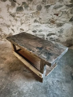 Pamono Antique French Oak Workbench, 1890s