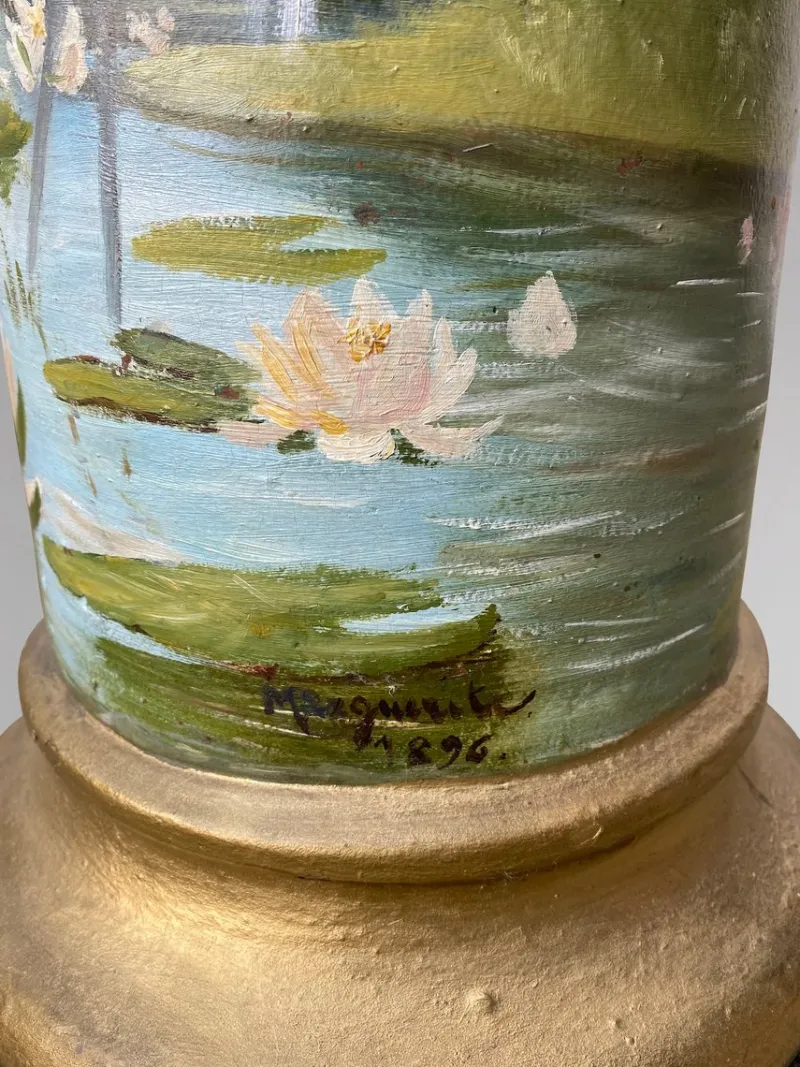 Online Pamono Antique French Painted Columns by Marguerite, 1896, Set of 2
