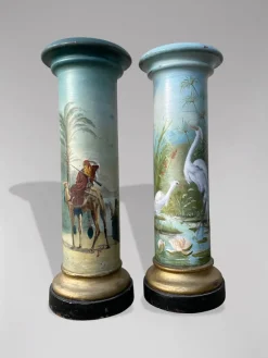 Online Pamono Antique French Painted Columns by Marguerite, 1896, Set of 2