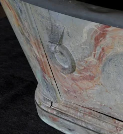 Pamono Antique French Parisian Faux Marble Painted Zinc Bathtub, 1880s> Architectural Elements