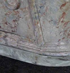 Pamono Antique French Parisian Faux Marble Painted Zinc Bathtub, 1880s><noscript><img width=