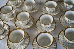 Best Pamono Antique French Porcelain Tea Service, 1840, Set of 16